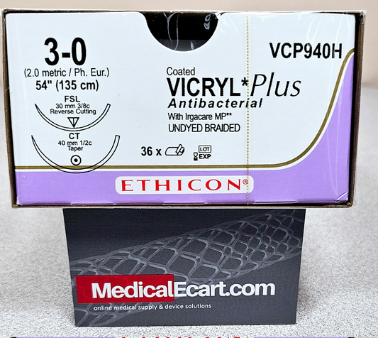 Suture, Taper Point Reverse Cutting, Size 3-0, 54", Undyed Braided, Needle CT FSL, _ Circle, 3 dz/bx (Continental US Only)
