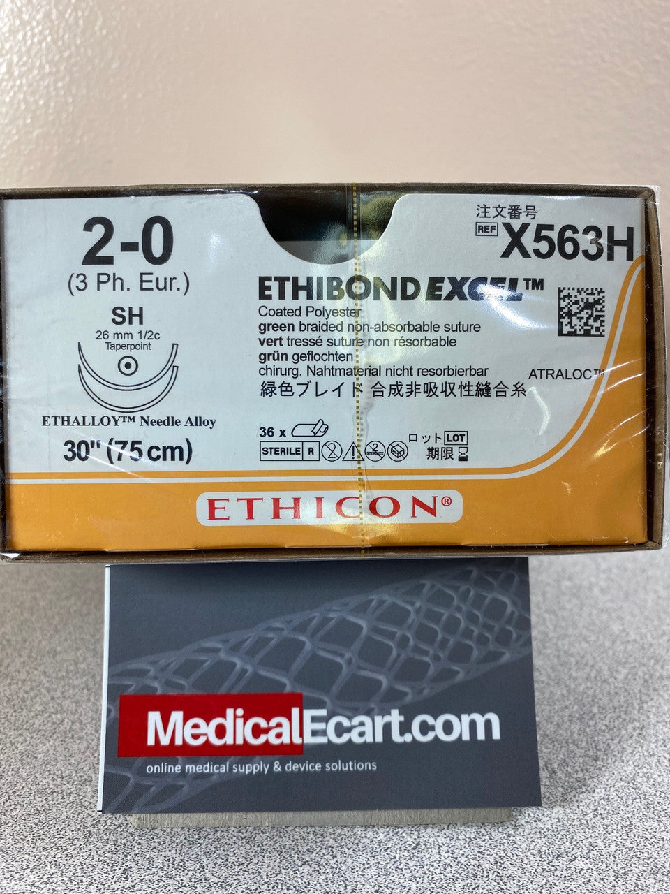 Suture, Taper Point, Size 2-0, 30", Green Braided, Needle SH SH, _ Circle, 3 dz/bx (Continental US Only)