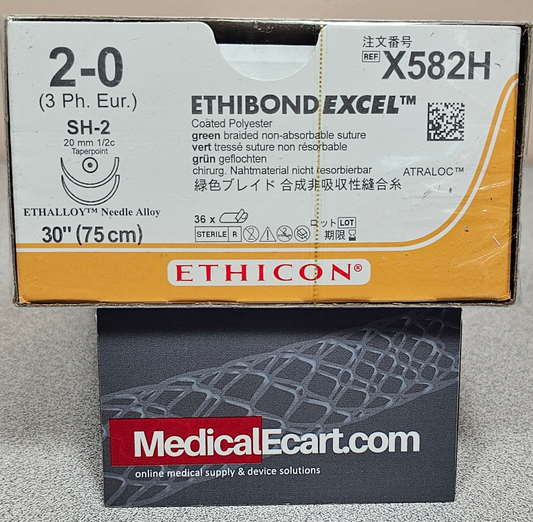 Suture, Taper Point, Size 2-0, 30", Green Braided, Needle SH-2 SH-2, _ Circle, 3 dz/bx (Continental US Only)