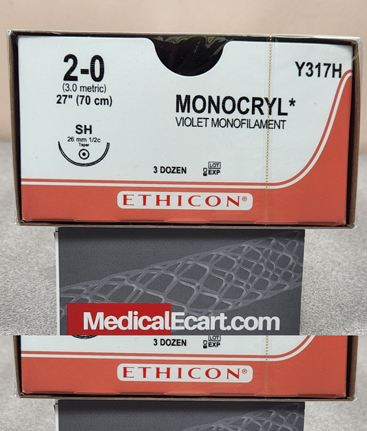 Suture, Taper Point, Size 2-0, 27", Violet Monofilament, Needle SH, _ Circle, 3 dz/bx (Continental US Only)