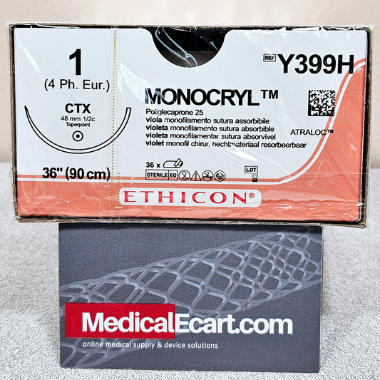 Suture, Taper Point, Size 1, 36", Violet Monofilament, Needle CTX, _ Circle, 3 dz/bx (Continental US Only)