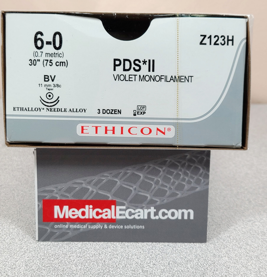 Suture, Taper Point, Size 6-0, 30", Violet Monofilament, Needle BV BV, 3/8 Circle, 3 dz/bx (Continental US Only)
