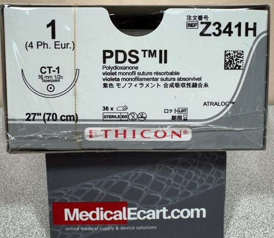 Suture, Taper Point, Size 1, 27", Violet Monofilament, Needle CT-1, _ Circle, 3 dz/bx (Continental US Only)