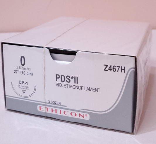 Suture, Reverse Cutting, Size 0, 27", Violet Monofilament, Needle CP-1, _ Circle, 3 dz/bx (Continental US Only)