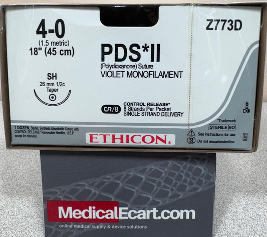 Suture, Taper Point, Size 4-0, 8-18", Violet Monofilament, Needle SH, _ Circle, Safety Organizer Tray, 1 dz/bx (Continental US Only)