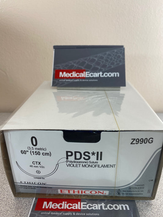Suture, Taper Point, Size 0, 60", Violet Monofilament Loop, Needle CTX, _ Circle, 1 dz/bx (Continental US Only)