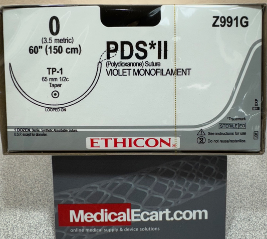 Suture, Taper Point, Size 0, 60", Violet Monofilament Loop, Needle TP-1, _ Circle, 1 dz/bx (Continental US Only)
