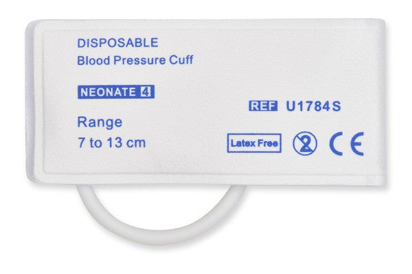 NIBP Cuff, Disposable, Neonatal, Size #4, Single Hose, OEM: M1872S & 989803167261, 10/bx (DROP SHIP ONLY) (Freight Terms are Prepaid & Added to Invoice - Contact Vendor for Specifics)