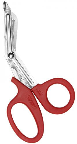 Stainless Steel Bandage Shears, Red Handle, 7" (DROP SHIP ONLY - $150 Minimum Order)