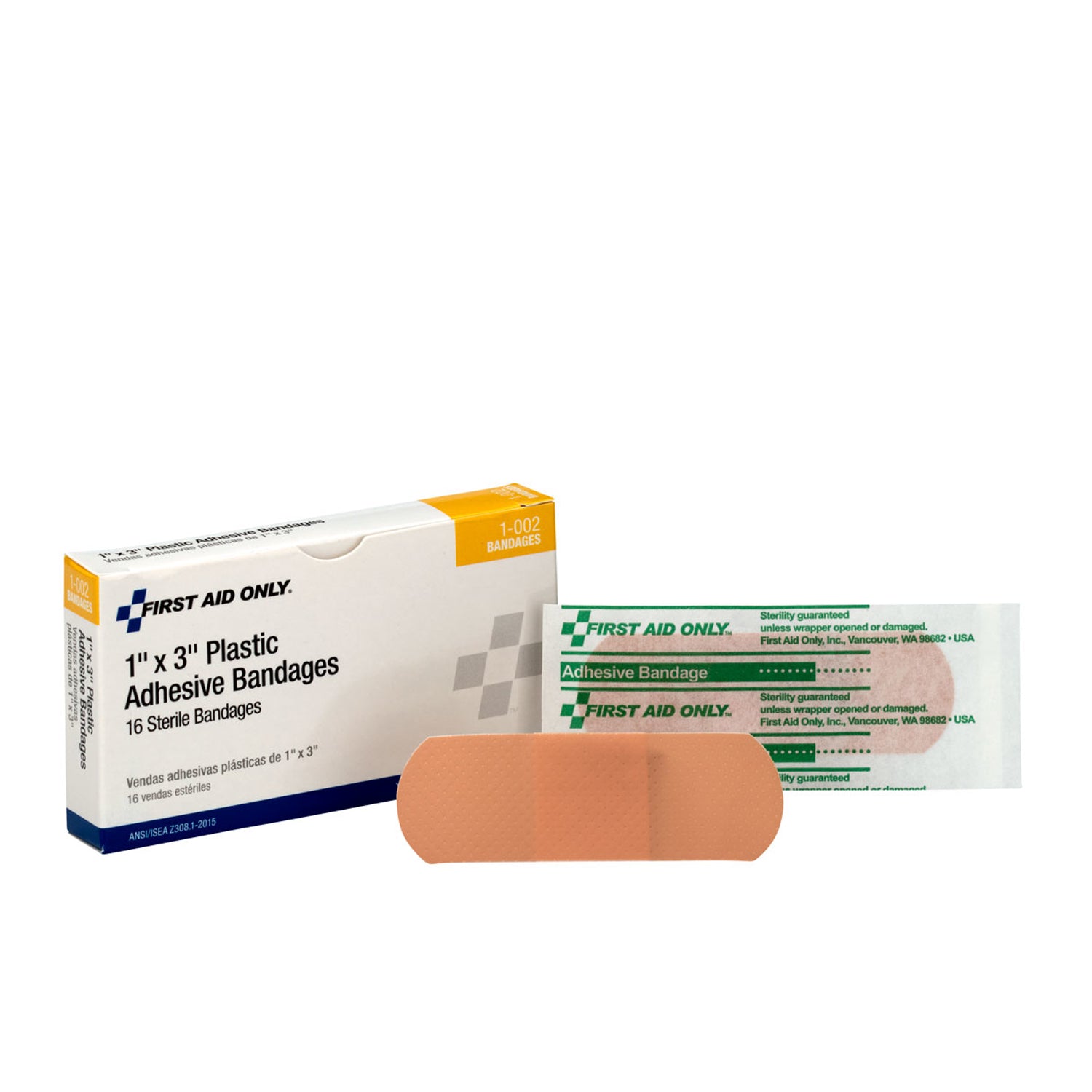 Plastic Bandages, 1"x3", 16/bx  (DROP SHIP ONLY - $150 Minimum Order)