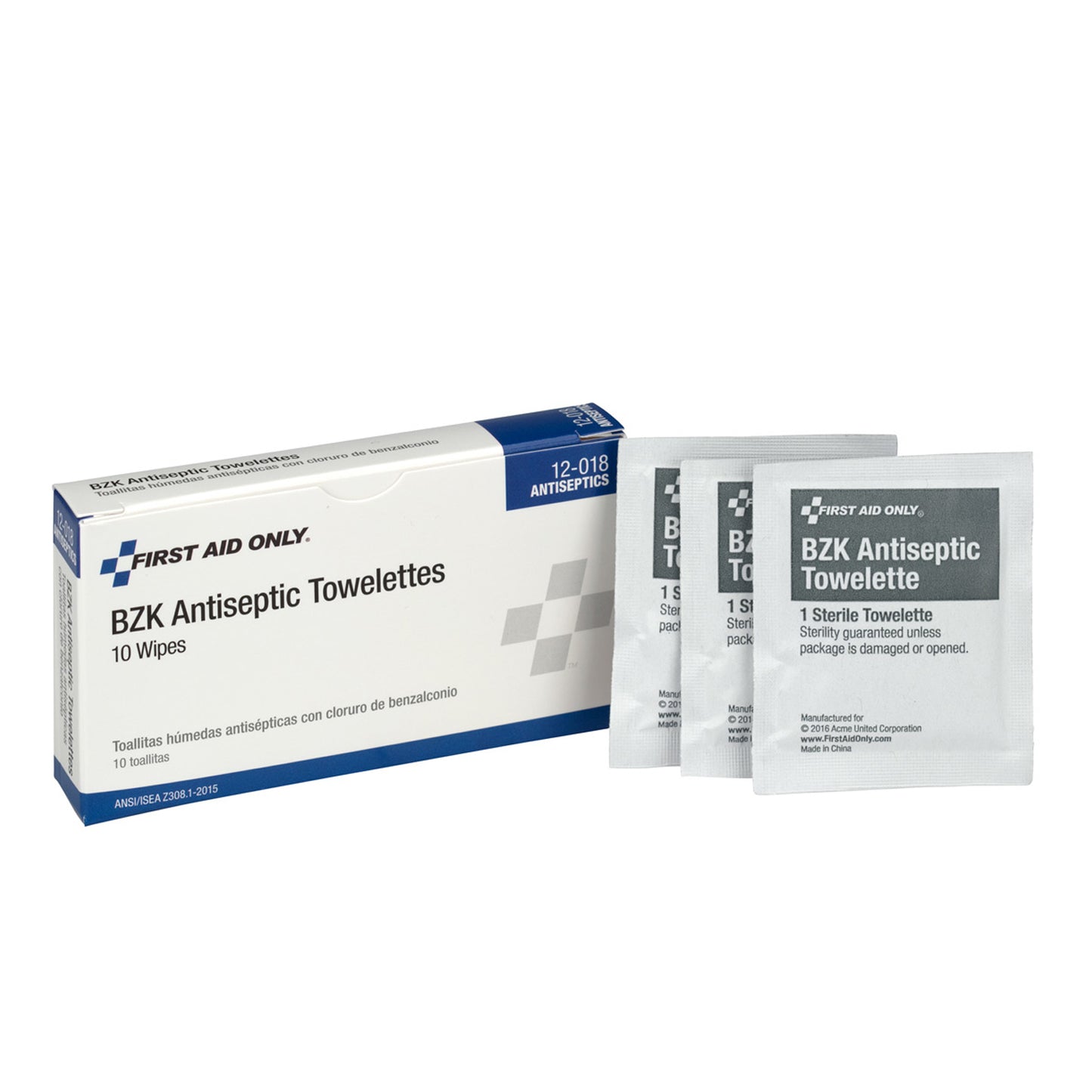 BZK Antiseptic Wipes, 10/bx  (DROP SHIP ONLY - $150 Minimum Order)