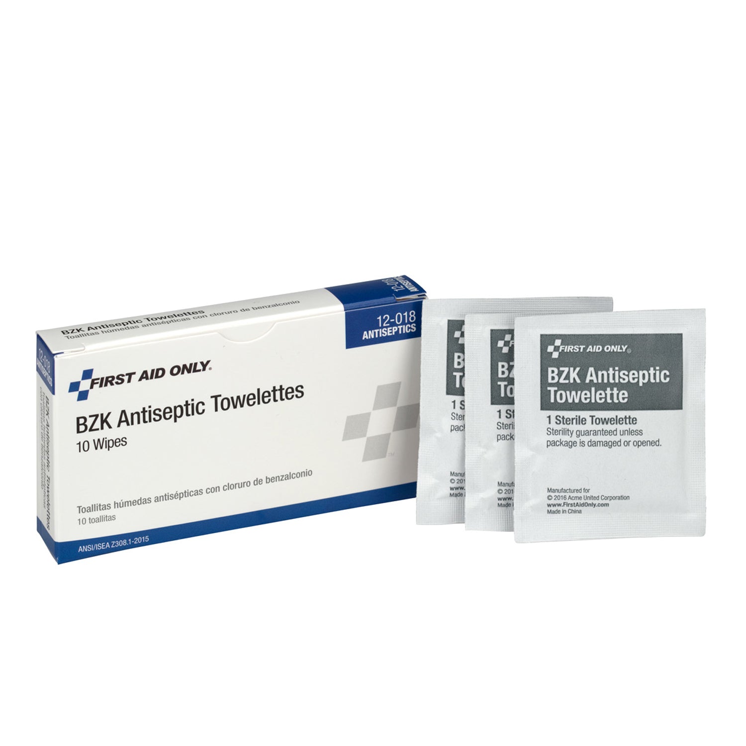 BZK Antiseptic Wipes, 10/bx  (DROP SHIP ONLY - $150 Minimum Order)