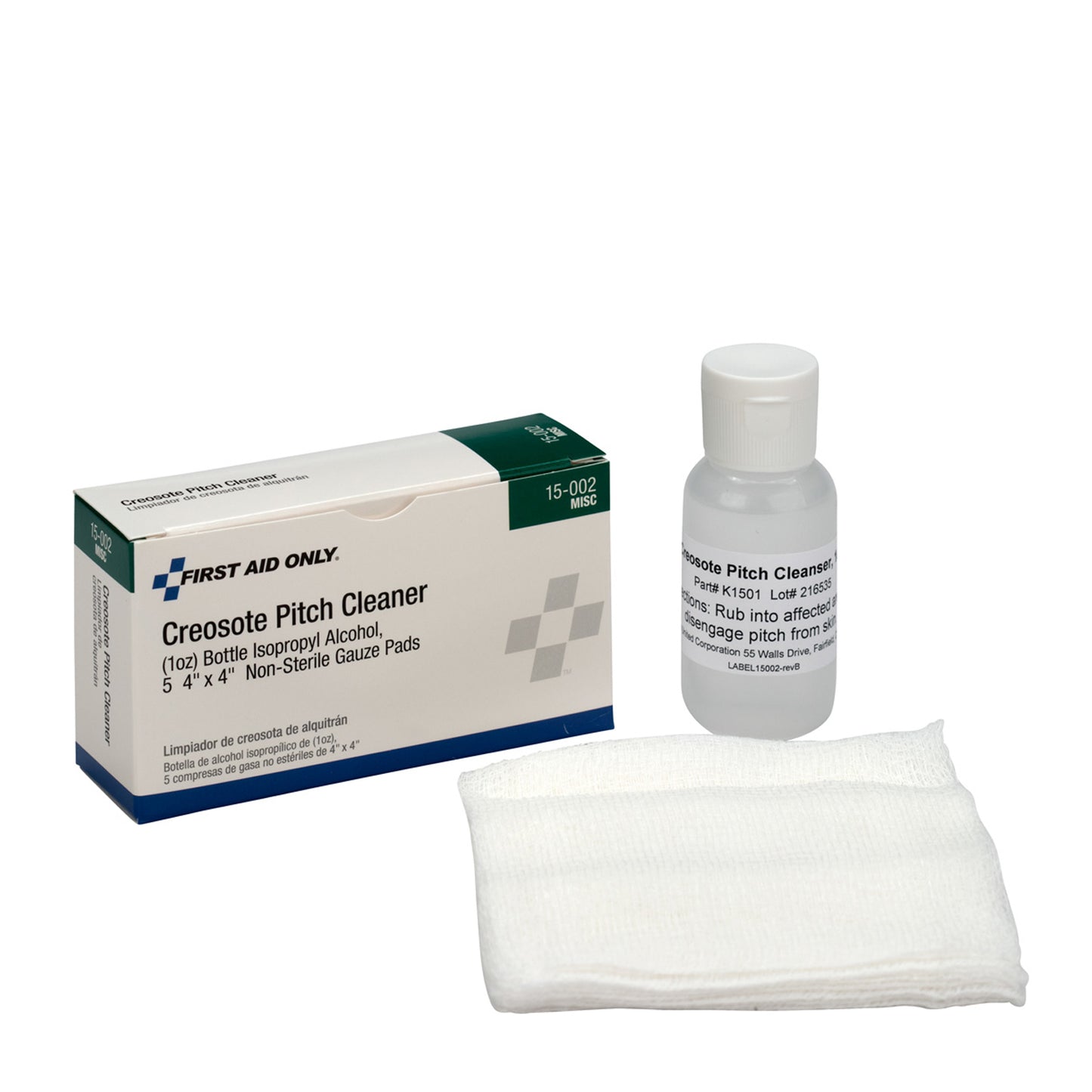 Creosote Pitch Cleanser, 1oz btl, 5 Pads (DROP SHIP ONLY - $150 Minimum Order)
