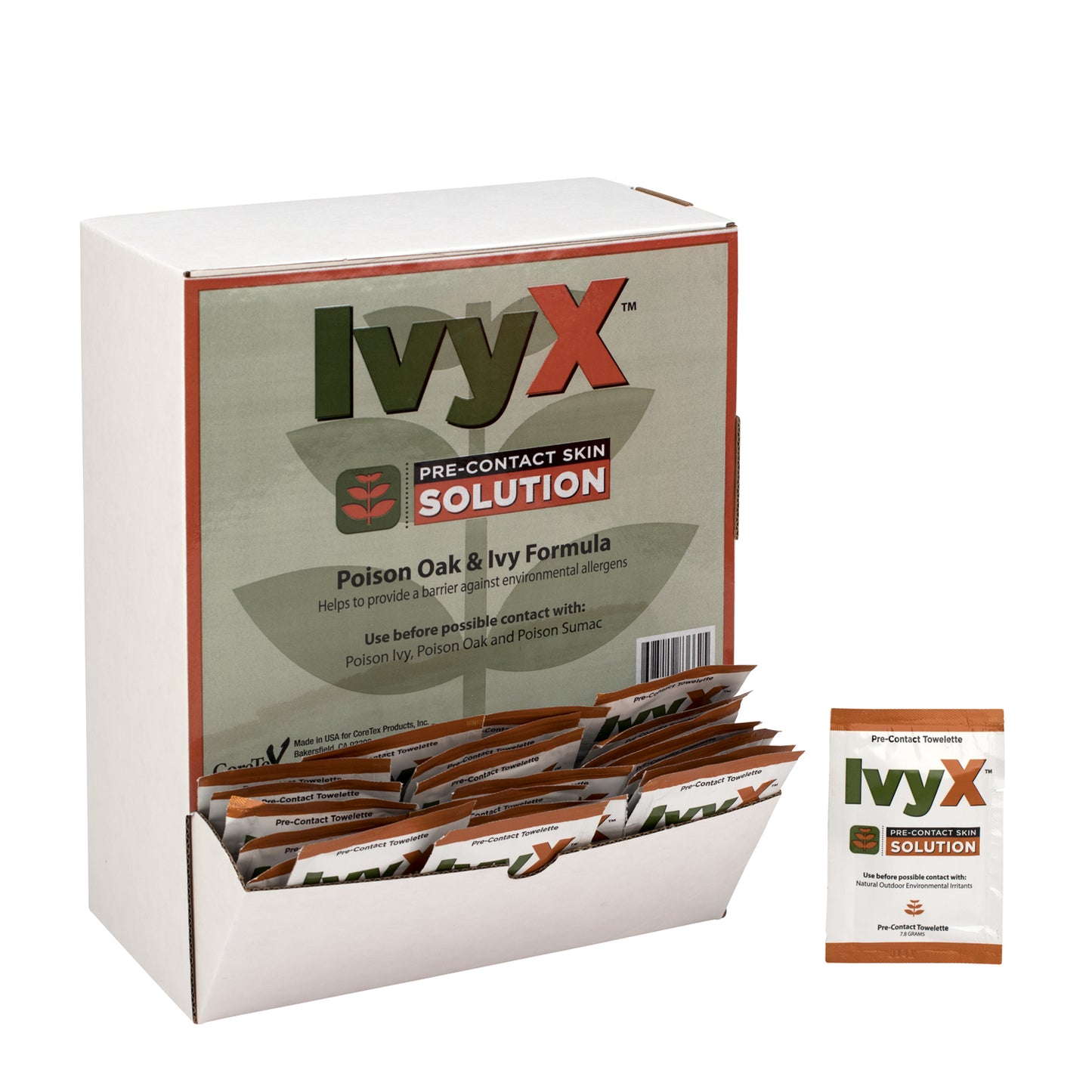 IvyX Pre-Contact Lotion Packets, 50/bx (DROP SHIP ONLY - $150 Minimum Order)