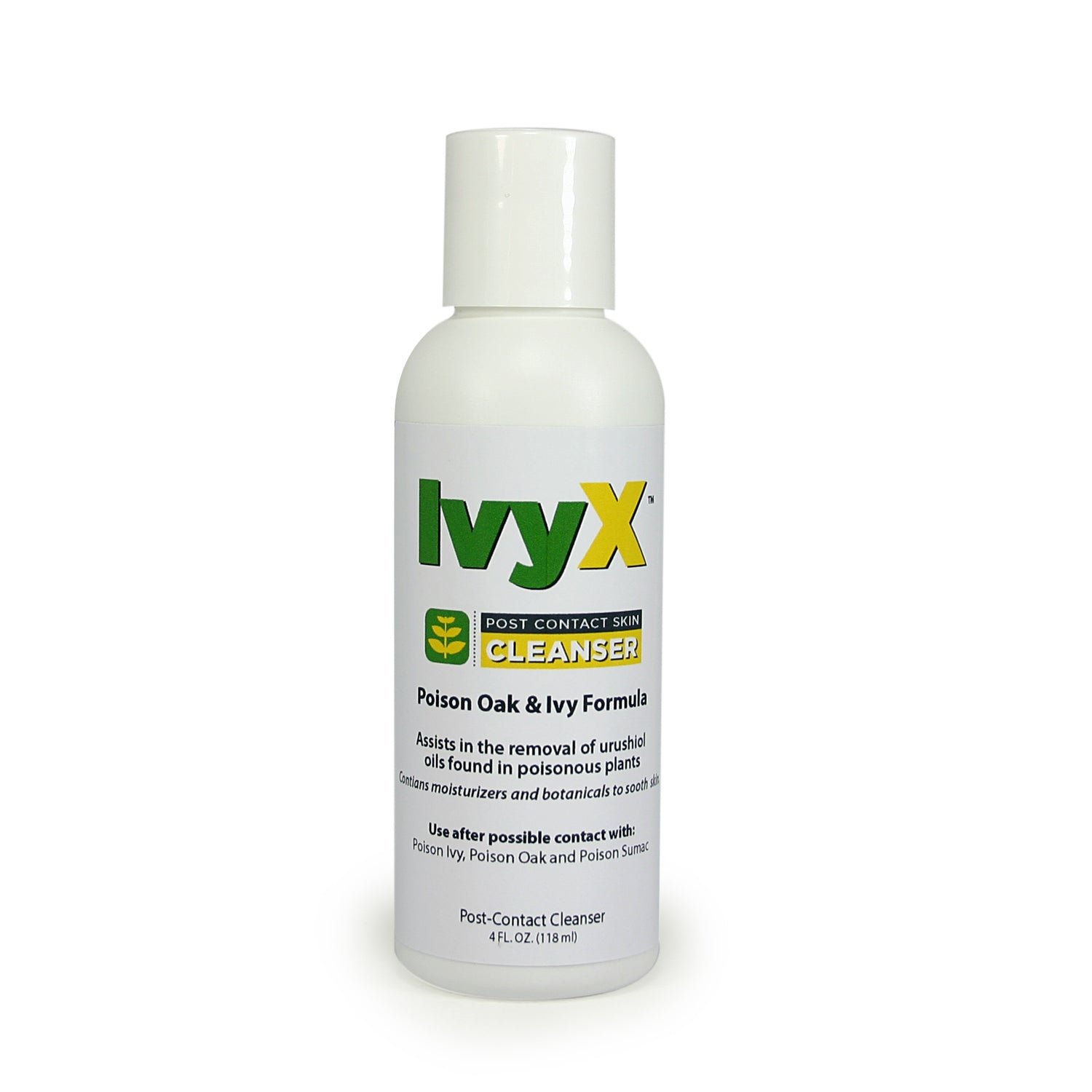 IvyX Post-Contact Cleanser, 4oz, Tottle , 12/cs (DROP SHIP ONLY - $150 Minimum Order)