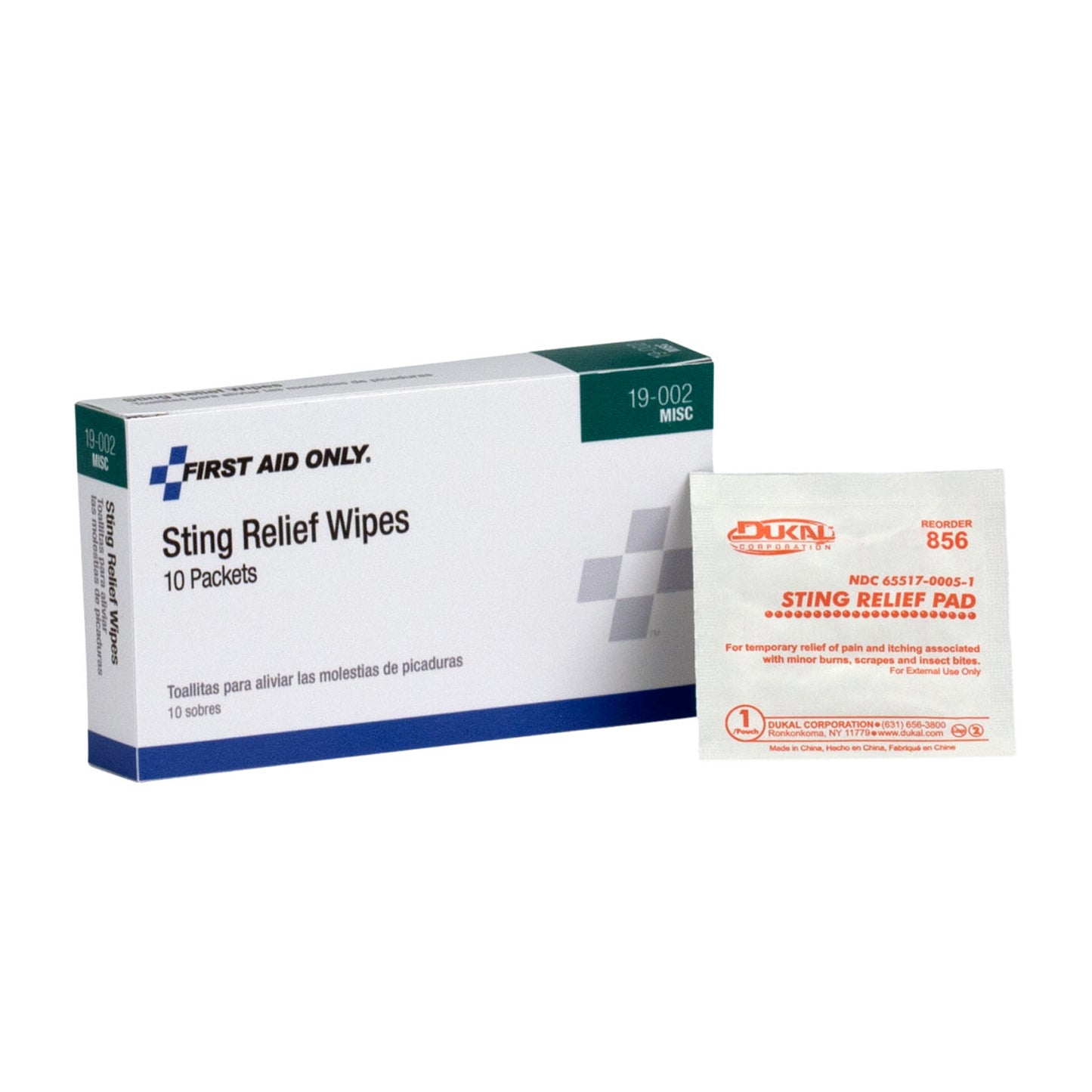 Sting Relief Wipes, 10/bx  (DROP SHIP ONLY - $150 Minimum Order)