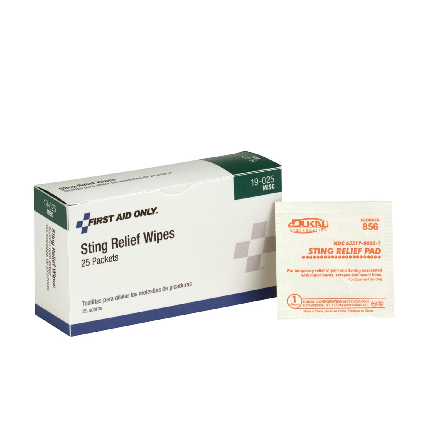 Sting Relief Wipes, 25/bx (DROP SHIP ONLY - $150 Minimum Order)