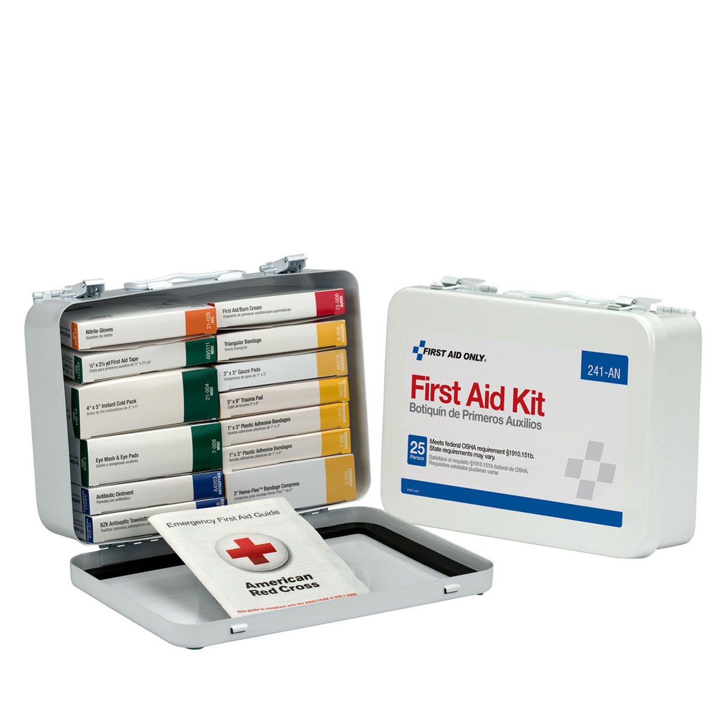 16 Unit First Aid Kit, Metal Case  (DROP SHIP ONLY - $150 Minimum Order)
