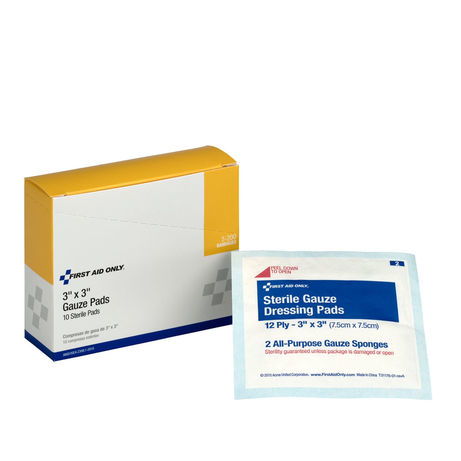 Sterile Gauze Pads, 3"x3", 10/bx  (DROP SHIP ONLY - $150 Minimum Order)