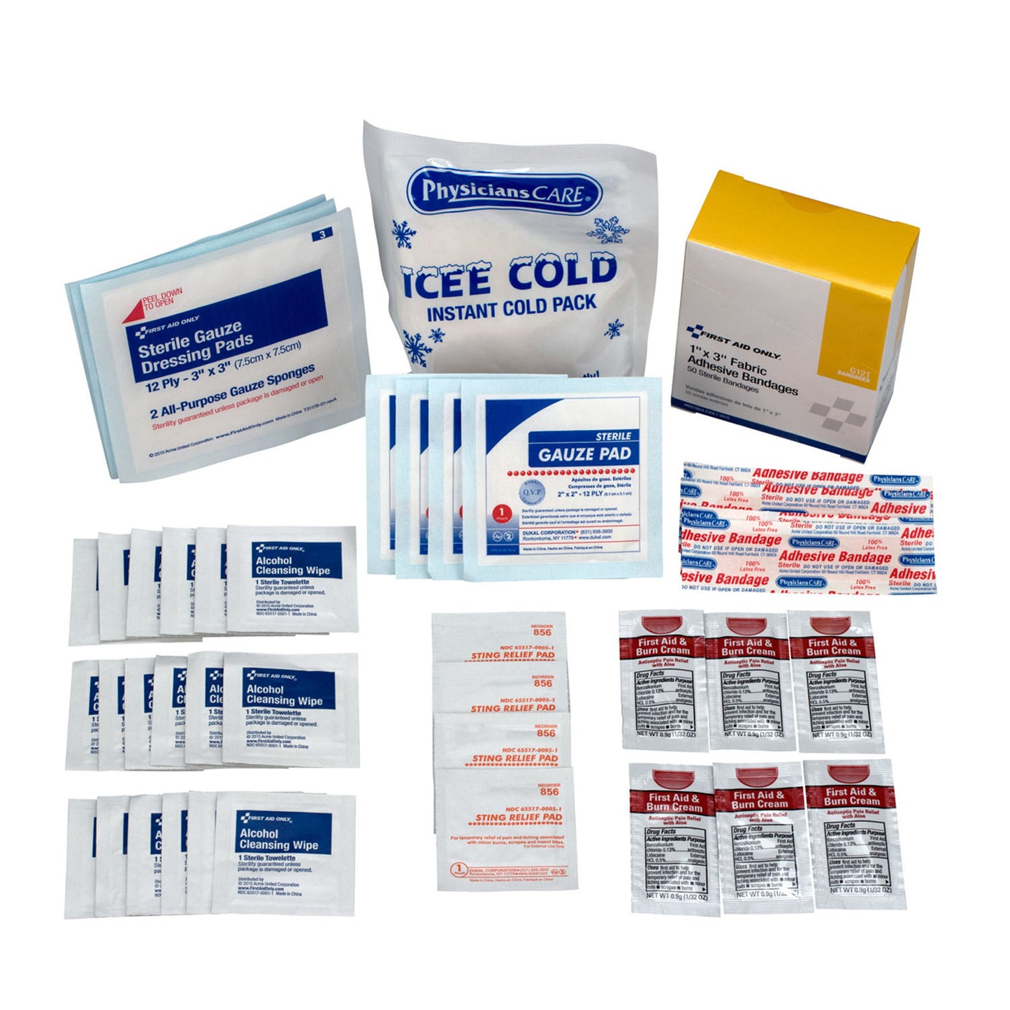 Basic First Aid Refill Kit, 95 Pieces (DROP SHIP ONLY - $150 Minimum Order)