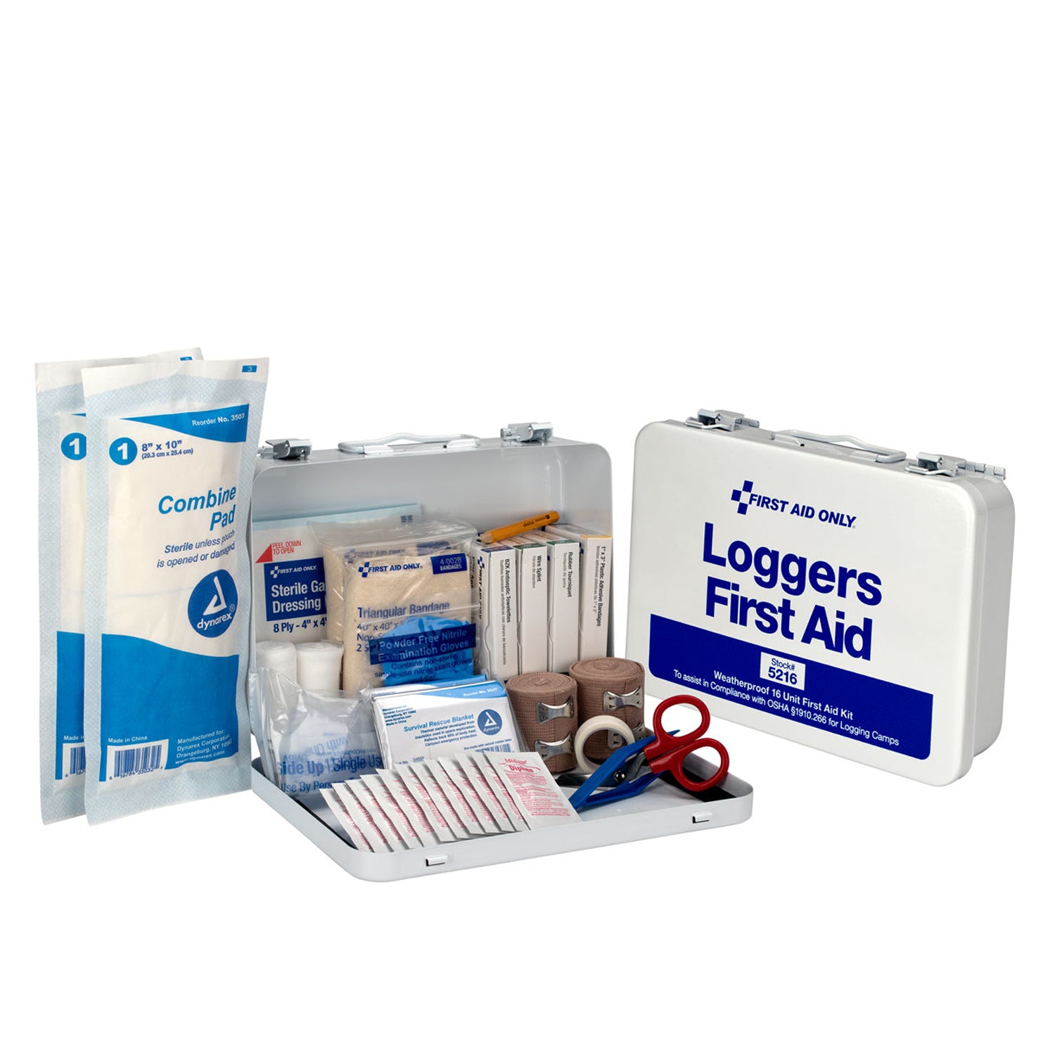 Loggers First Aid Kit, 25 Person, Metal Case (DROP SHIP ONLY - $150 Minimum Order)