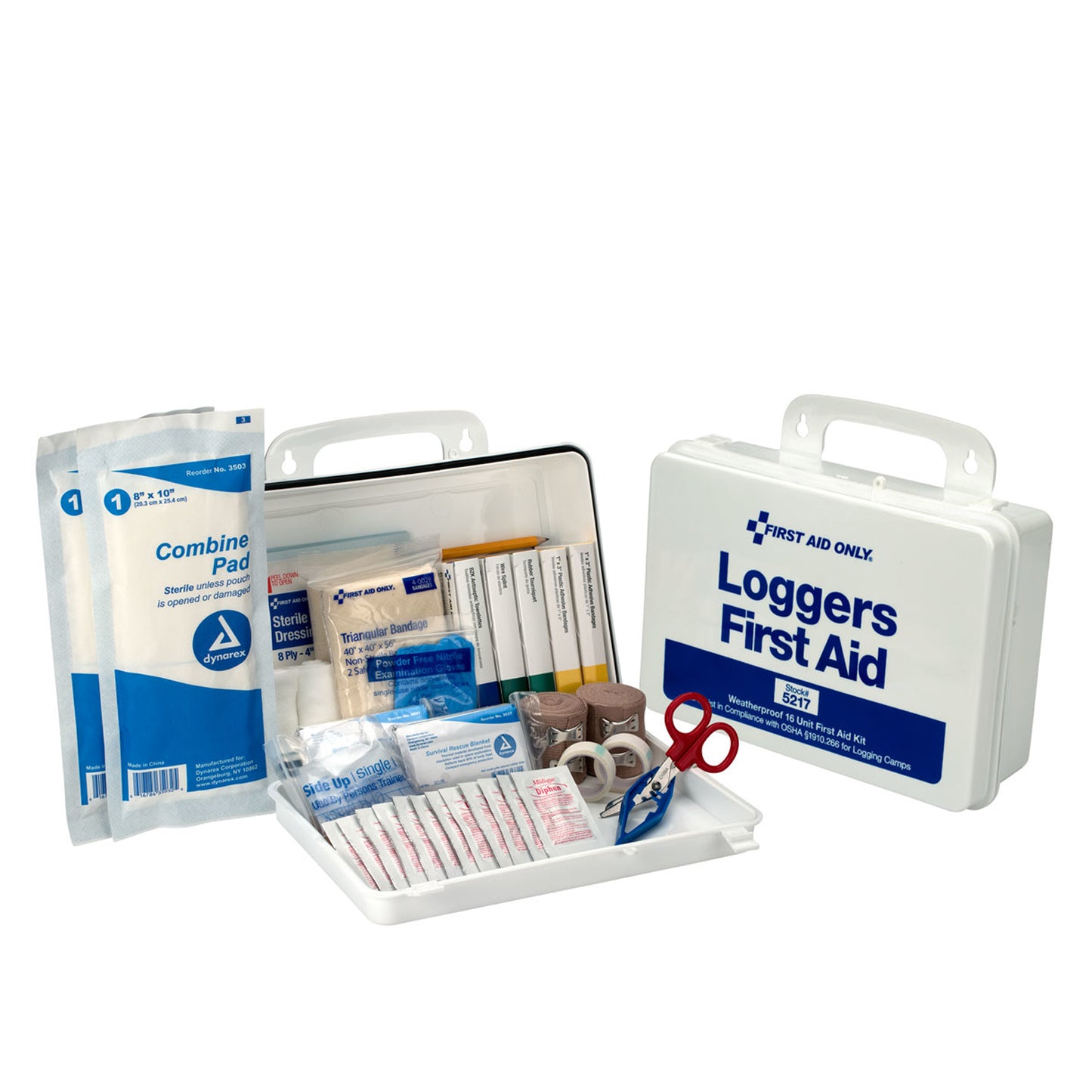 Loggers First Aid Kit, 25 Person, Plastic Case (DROP SHIP ONLY - $150 Minimum Order)