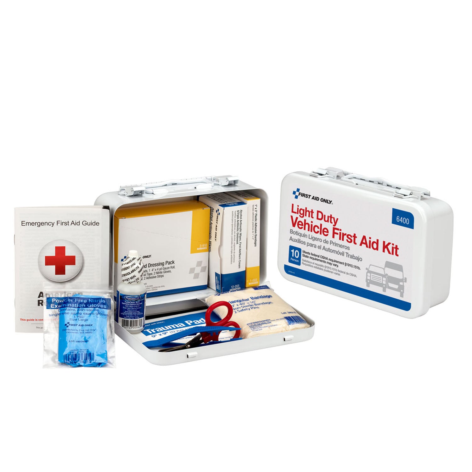 Vehicle First Aid Kit, 10 Person, Metal Case (DROP SHIP ONLY - $150 Minimum Order)