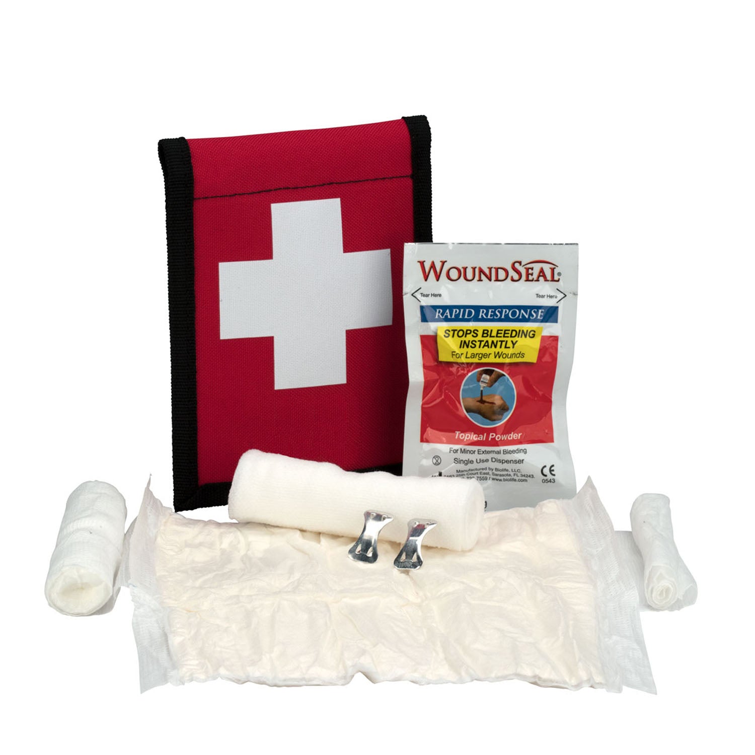 Climber's Bloodstopper, w/ WoundSeal Kit, Fabric Pouch (DROP SHIP ONLY - $150 Minimum Order)