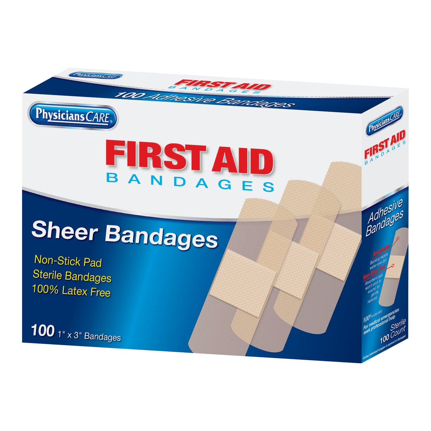 Sheer Bandages, 1"x3", 100/bx (DROP SHIP ONLY - $150 Minimum Order)