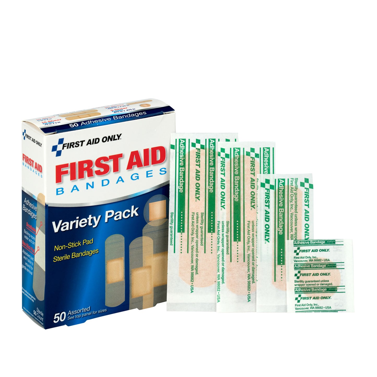 Sheer Bandages, Assorted Sizes, 50/bx (DROP SHIP ONLY - $150 Minimum Order)