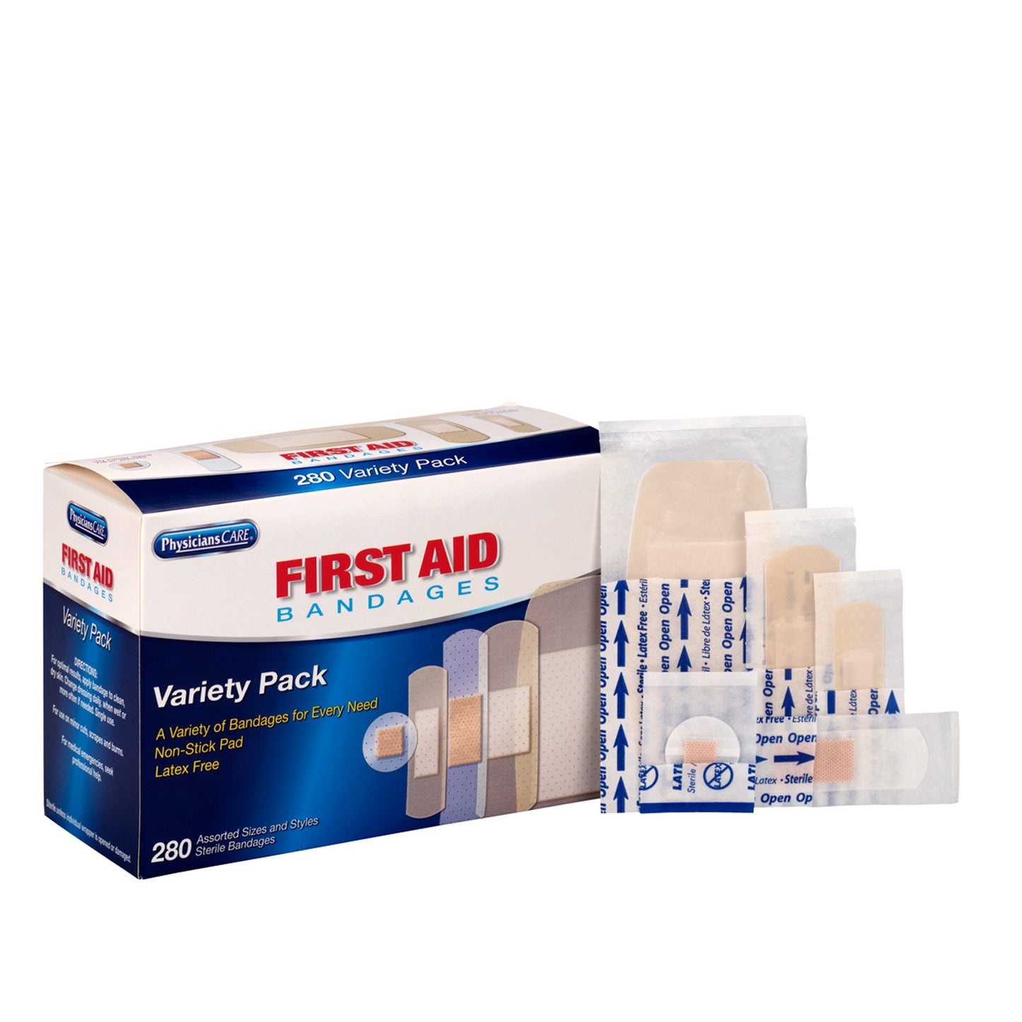Sheer & Clear Bandage Variety Pack, Assorted Sizes, 280/bx (DROP SHIP ONLY - $150 Minimum Order)