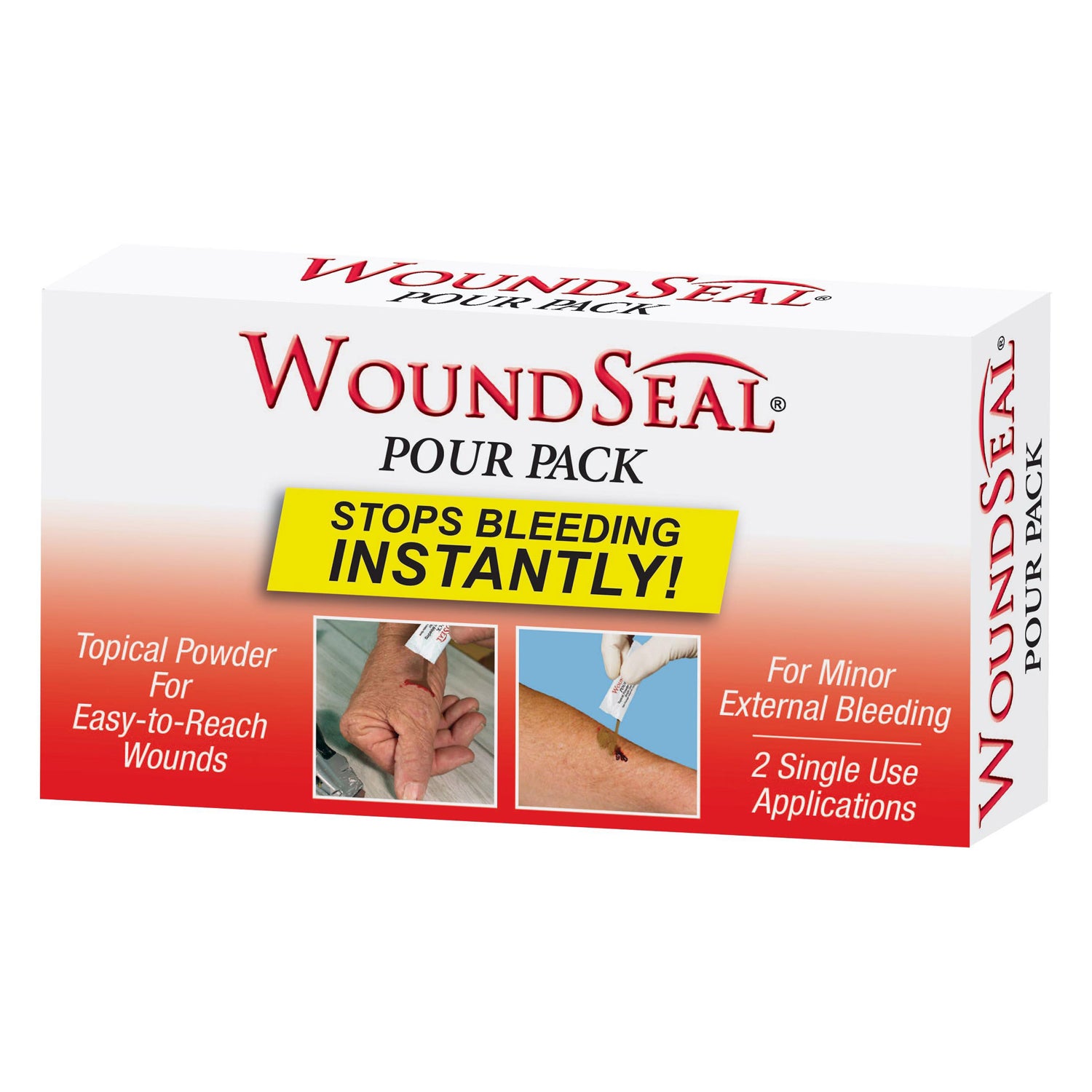 WoundSeal Blood Clot Powder, Pour Packs, 2/bx (DROP SHIP ONLY - $150 Minimum Order)