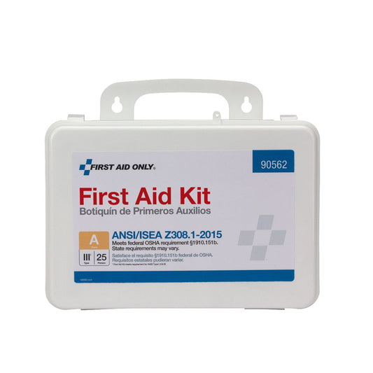 25 Person First Aid Kit, ANSI A,  Plastic Case (DROP SHIP ONLY - $150 Minimum Order)