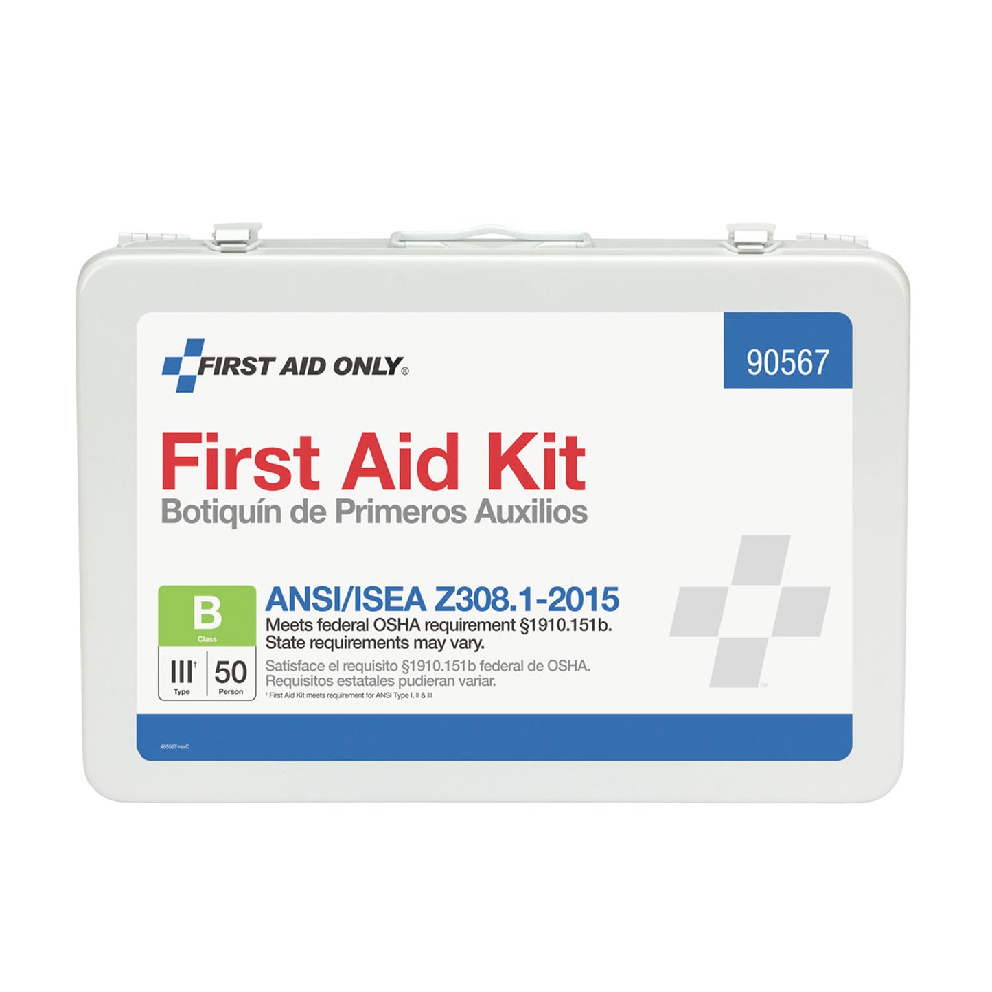 50 Person First Aid Kit, ANSI B, Metal Case (DROP SHIP ONLY - $150 Minimum Order)