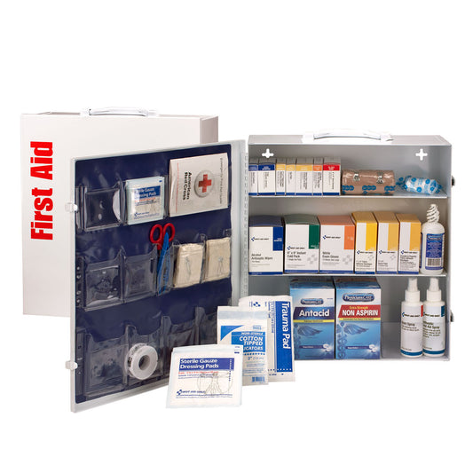 3 Shelf First Aid ANSI A+ Metal Cabinet, w/ Meds (DROP SHIP ONLY - $150 Minimum Order)