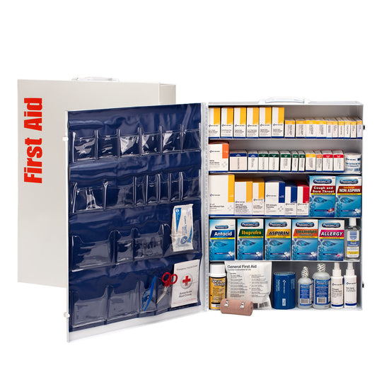 5 Shelf First Aid ANSI B+ Metal Cabinet, w/ Meds (DROP SHIP ONLY - $150 Minimum Order)