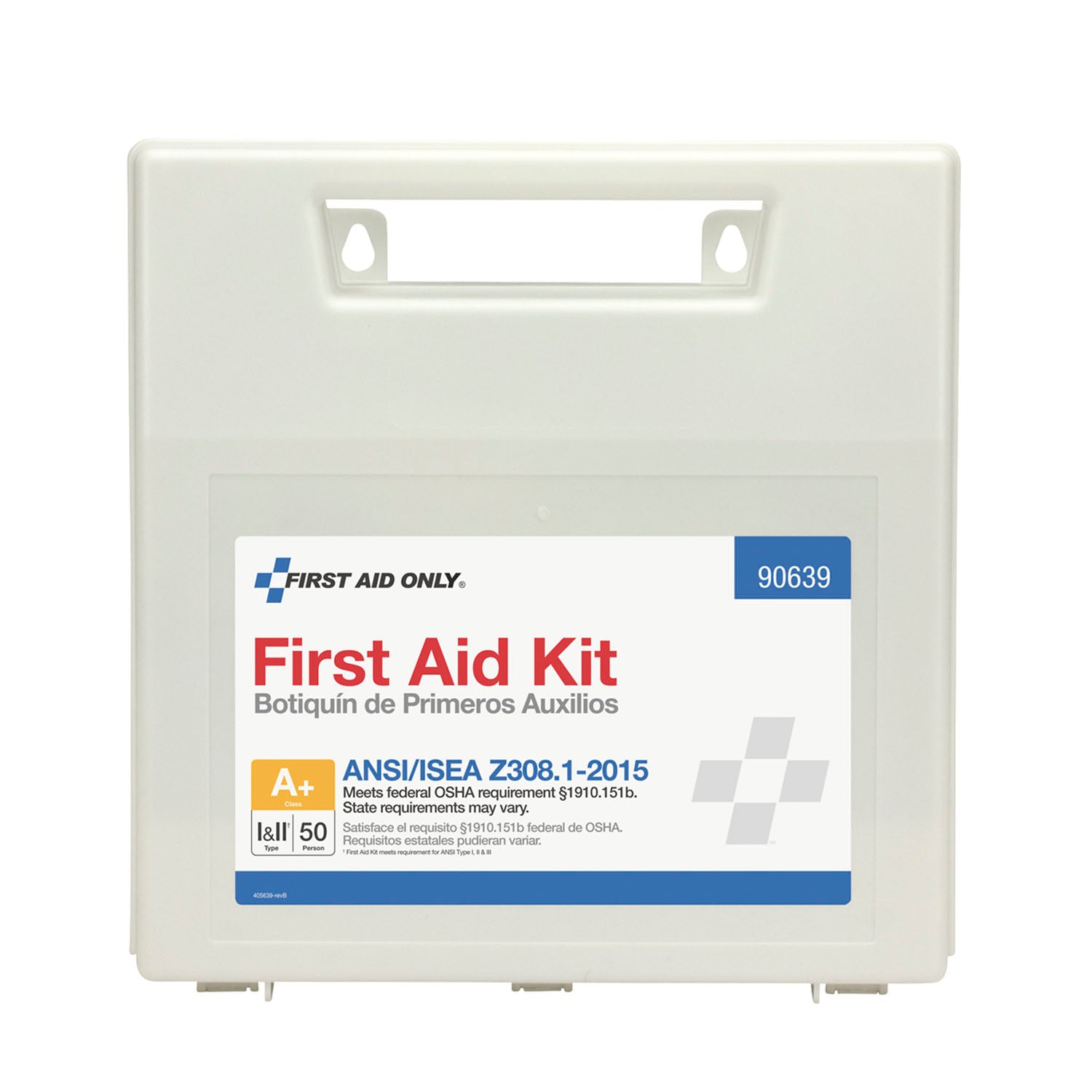 50 Person First Aid Kit, ANSI A+, Plastic Case with Dividers (DROP SHIP ONLY - $150 Minimum Order)
