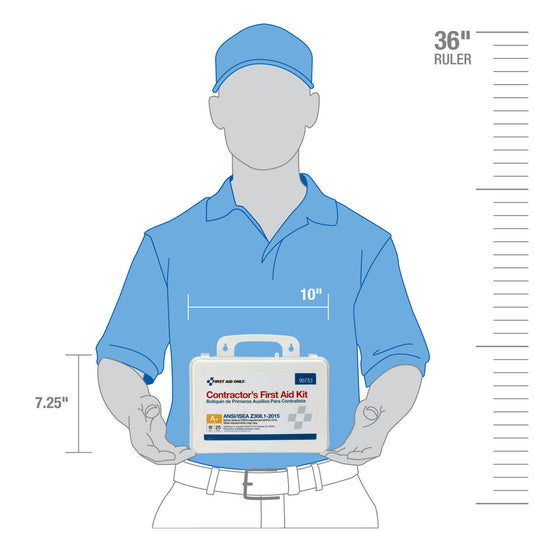 25 Person Contractor ANSI A+ First Aid Kit, Plastic Case  (DROP SHIP ONLY - $150 Minimum Order)