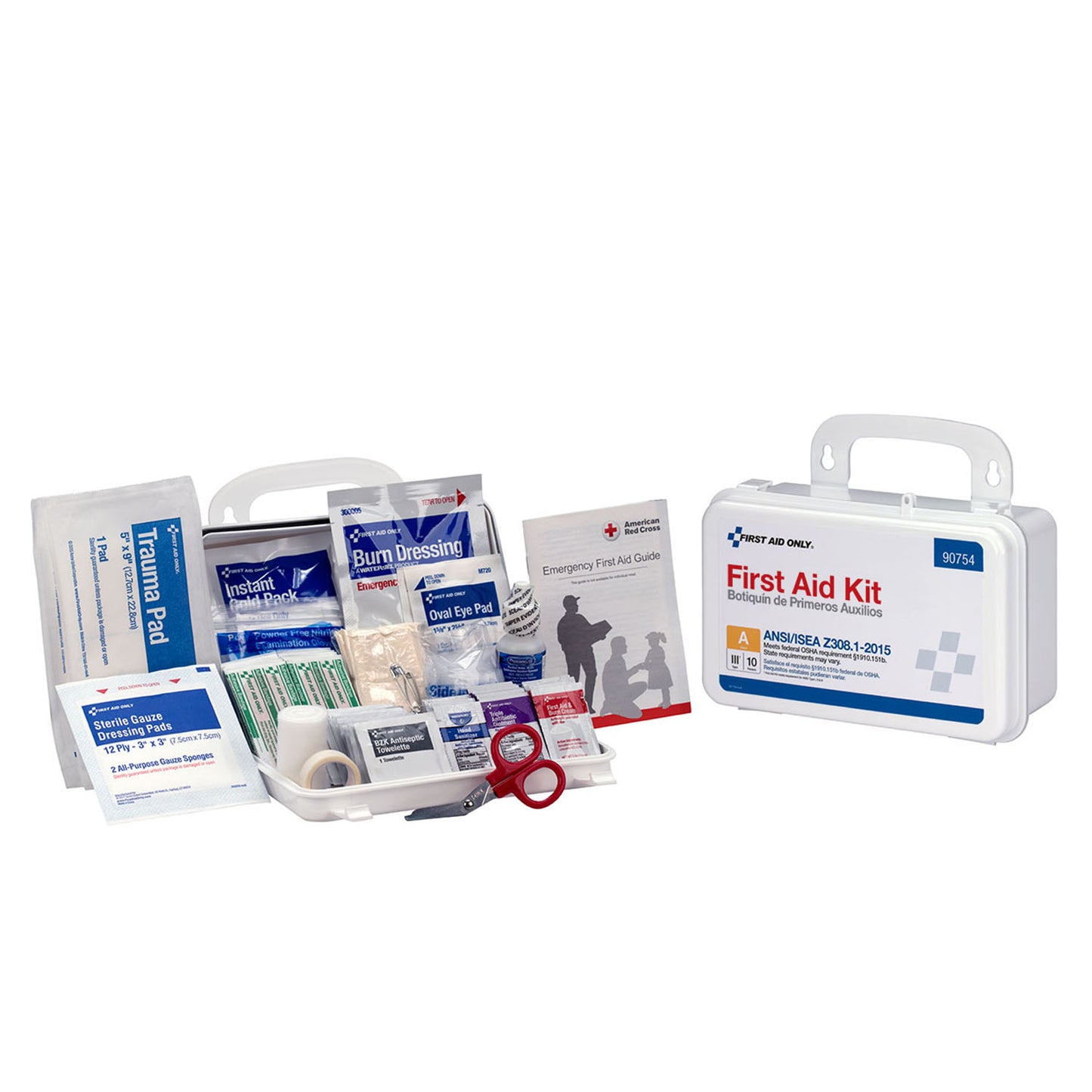10 Person First Aid Kit, ANSI A, Plastic Case (DROP SHIP ONLY - $150 Minimum Order)
