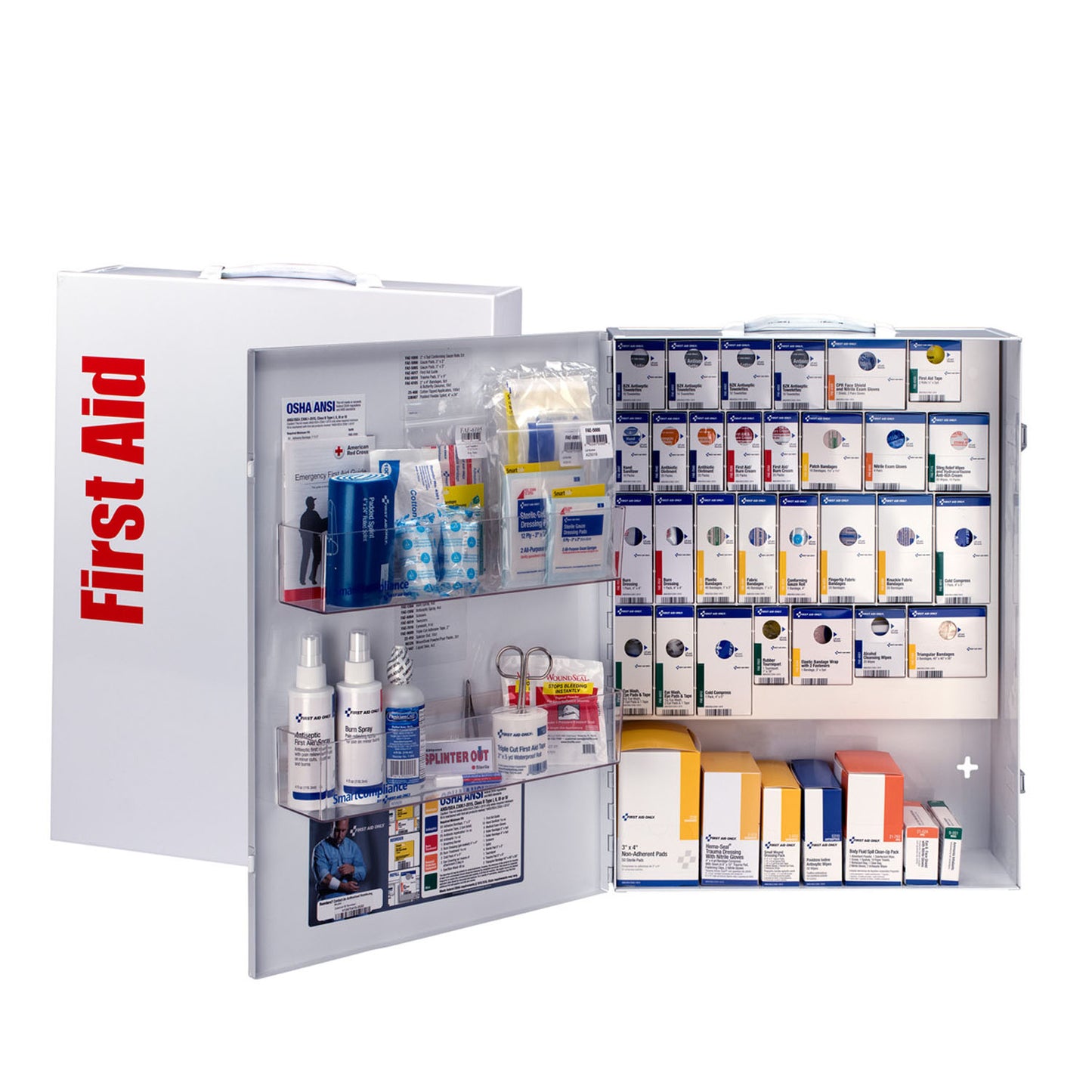 Smart Compliance General Business First Aid Cabinet without Meds, XL, Metal (DROP SHIP ONLY - $150 Minimum Order)