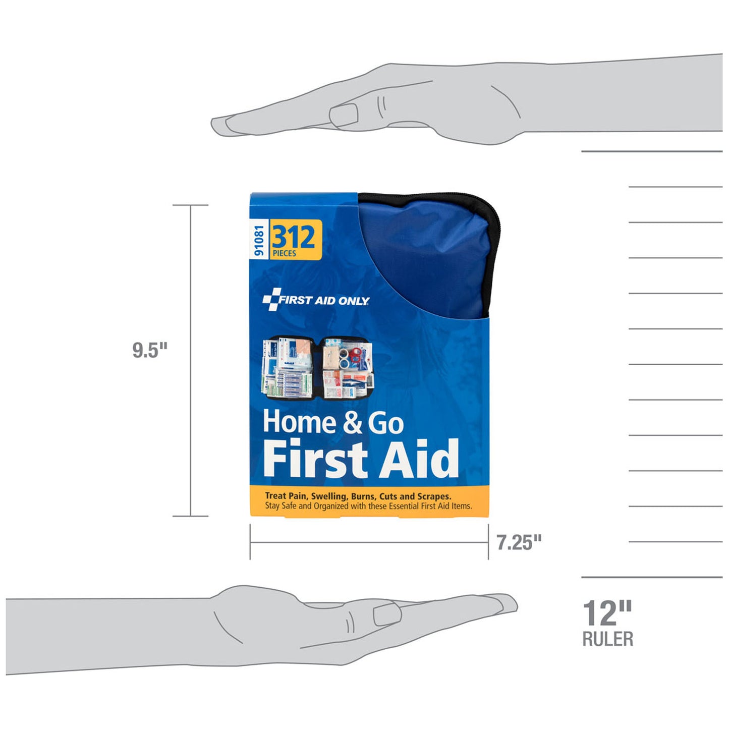 First Aid Kit, 312 Piece, Fabric Case, 6/cs (DROP SHIP ONLY - $150 Minimum Order)