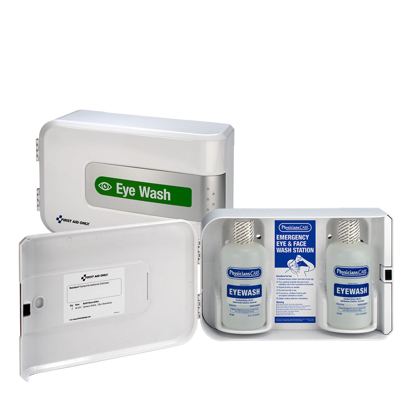 Smart Compliance Complete Eyewash Cabinet, Plastic (DROP SHIP ONLY - $150 Minimum Order)