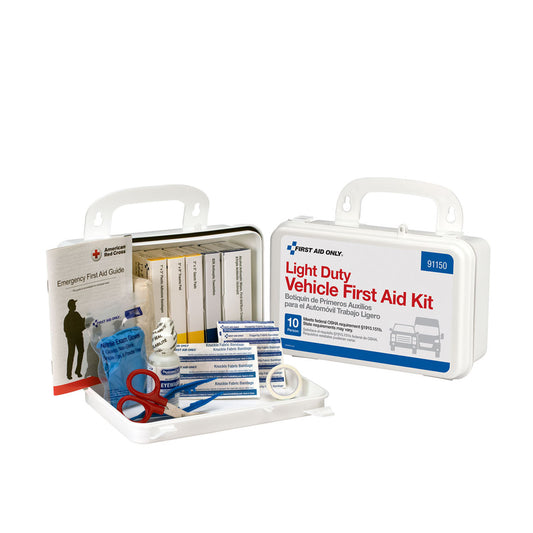 10 Person Light Duty Vehicle First Aid Kit, Plastic (DROP SHIP ONLY - $150 Minimum Order)