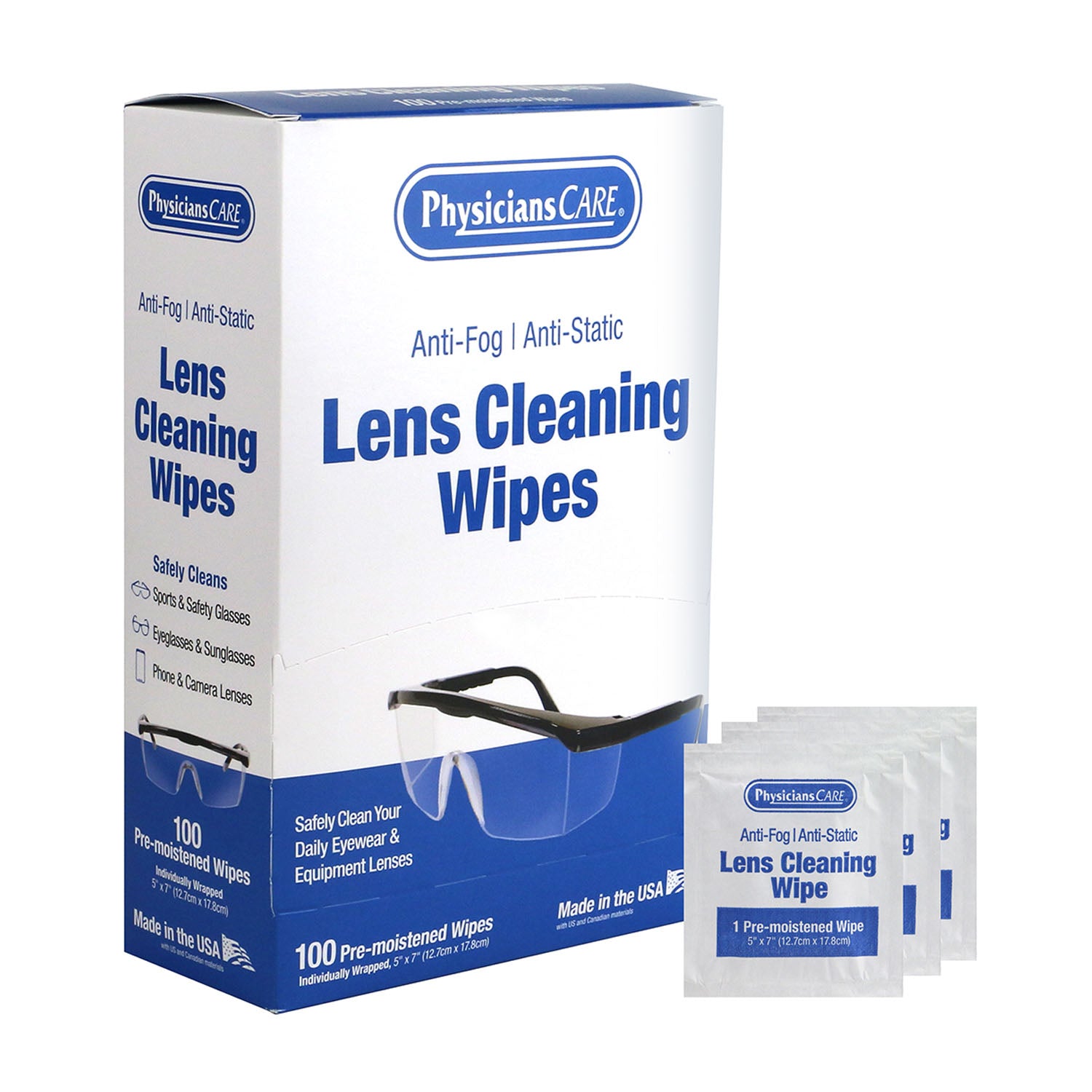 Lens Cleaning Wipes, 100/bx, 10bx/cs  (DROP SHIP ONLY - $150 Minimum Order)