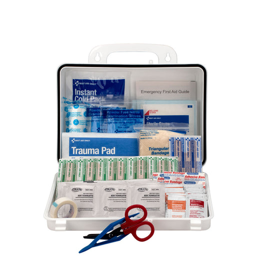 25 Person Contractor First Aid Kit, 178 Piece, Plastic Case, 12/cs (DROP SHIP ONLY - $150 Minimum Order)