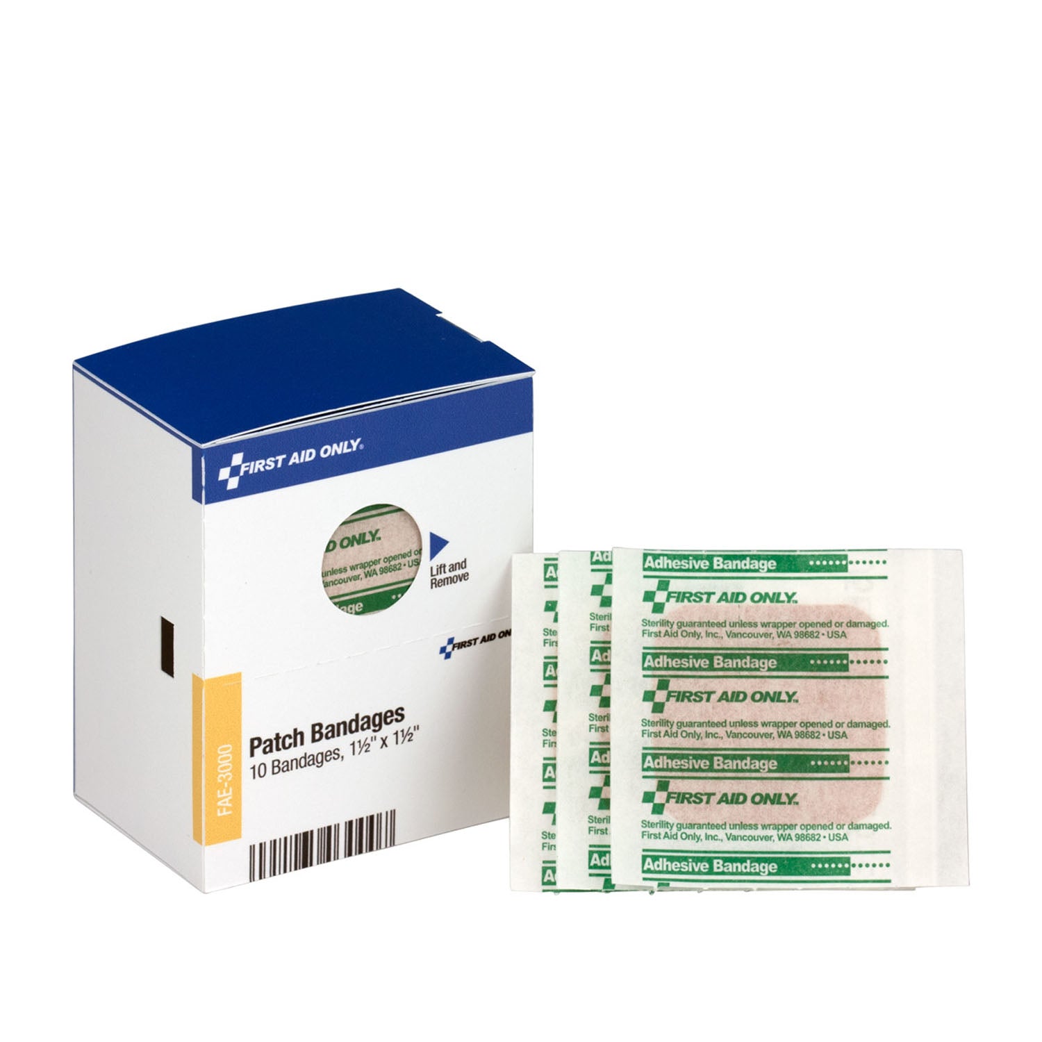 SC Refill, 1.5"x1.5", Plastic Bandages, 10/bx (DROP SHIP ONLY - $150 Minimum Order)