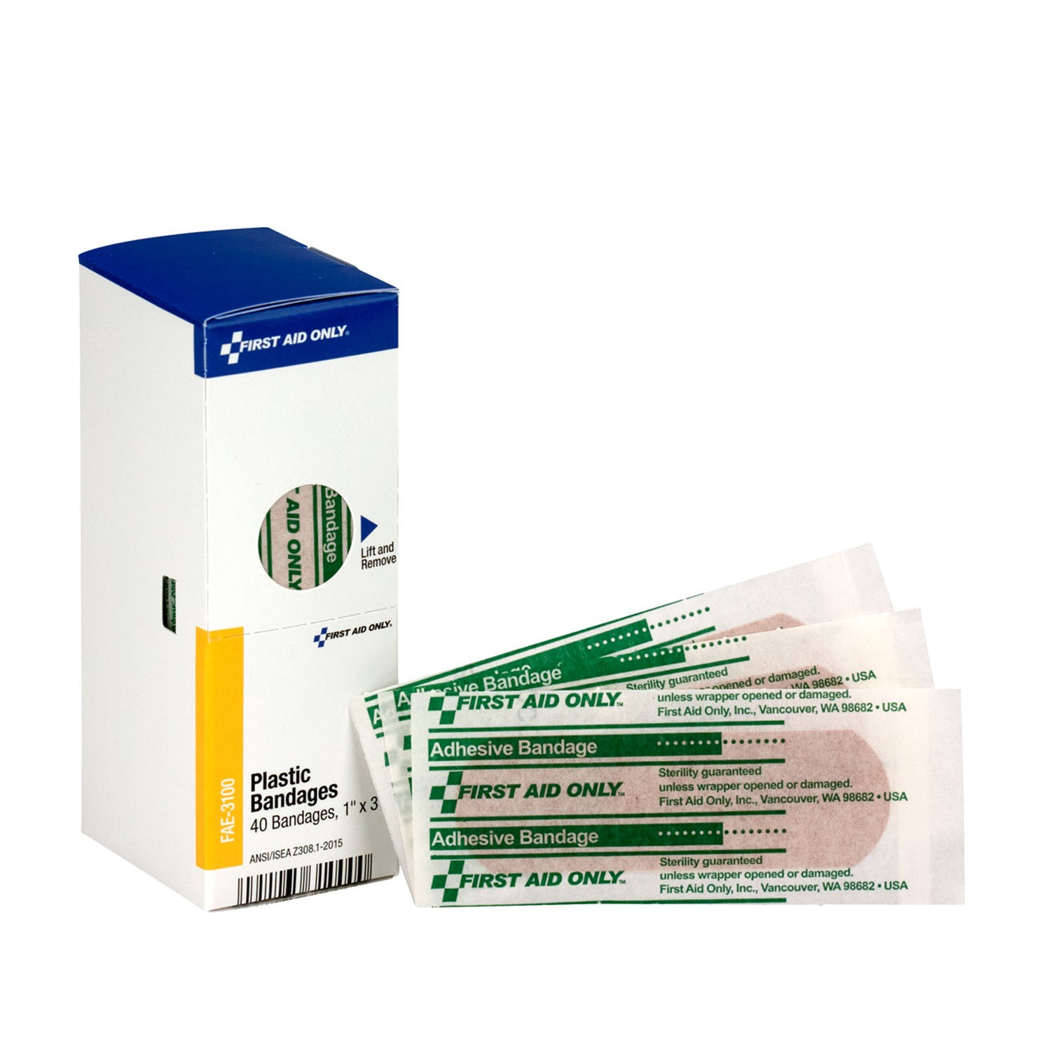 SC Refill, Includes: 1"x3" Plastic Bandages, 40/bx (DROP SHIP ONLY - $150 Minimum Order)