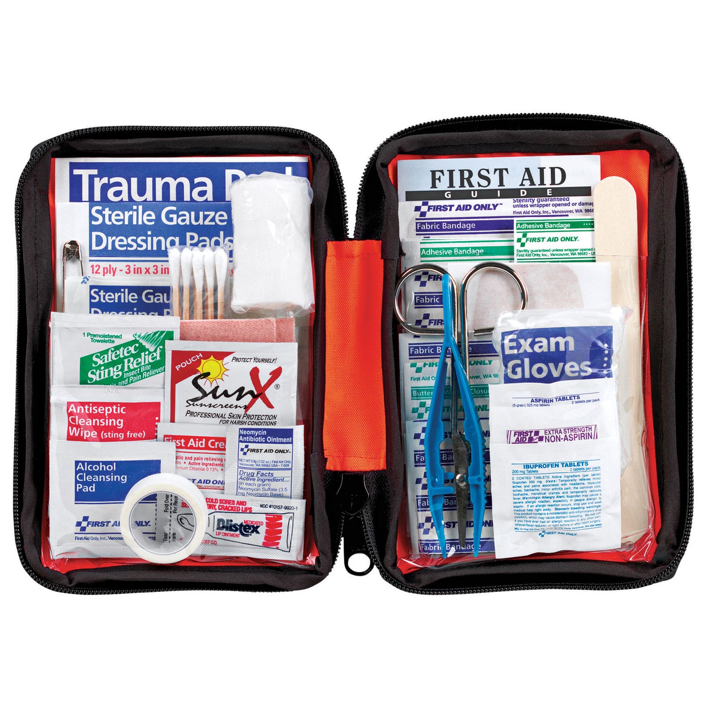 Outdoor First Aid Kit, 107 Piece, Fabric Case, 6/cs