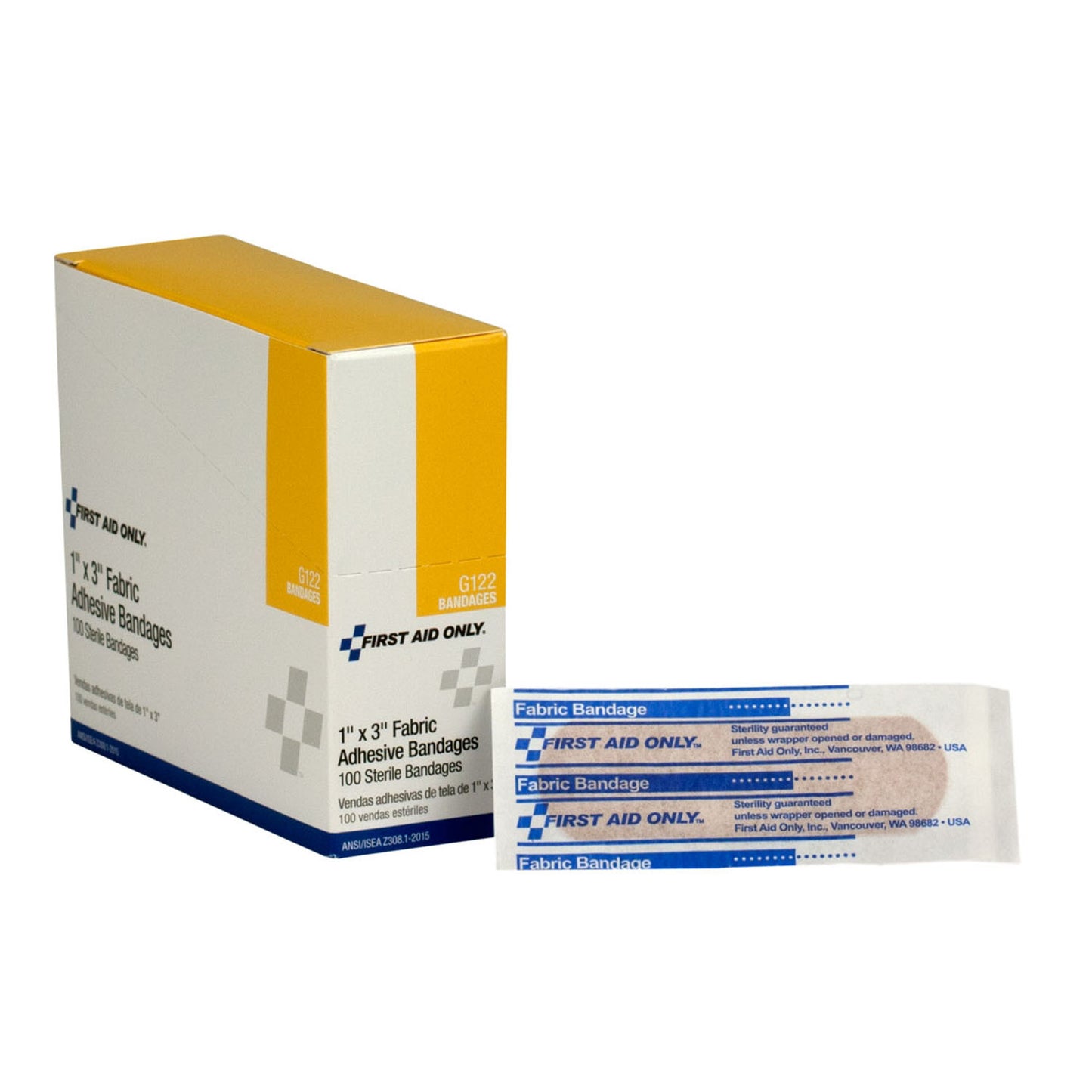 Fabric Bandages, 1"x3", 100/bx (DROP SHIP ONLY - $150 Minimum Order)