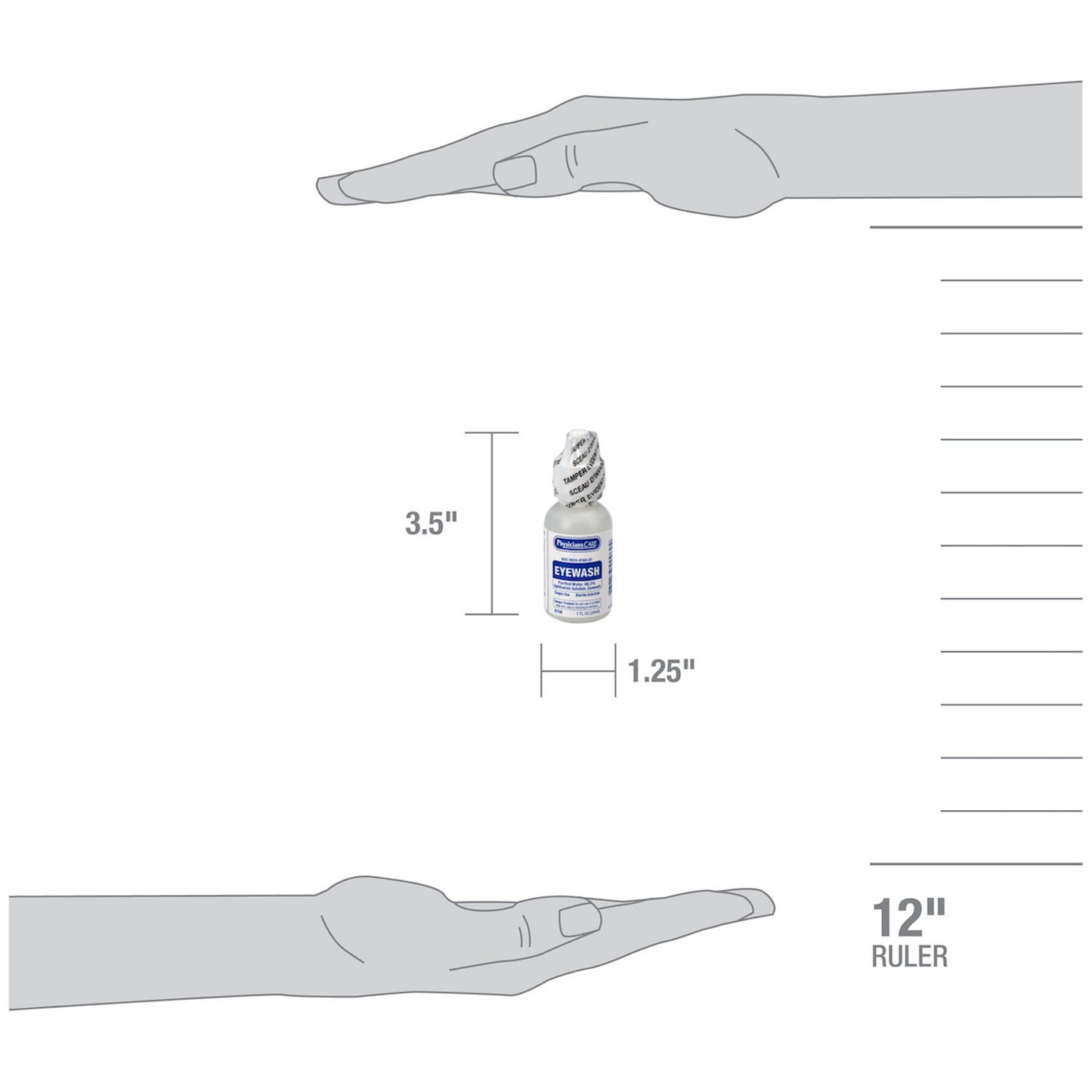Eyewash Bottle, Screw Cap, 1oz  , 144/cs (DROP SHIP ONLY - $150 Minimum Order)